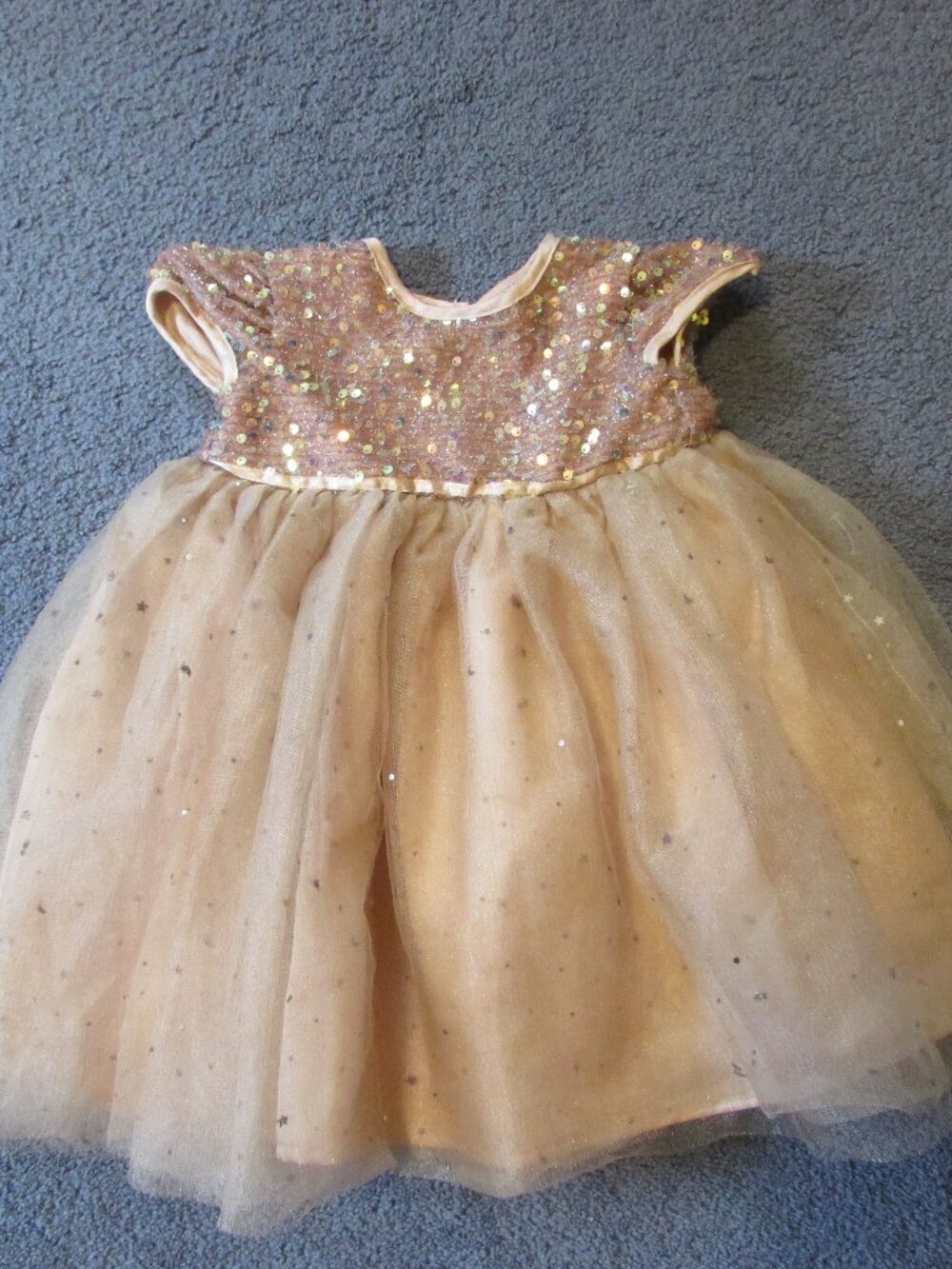 Blueberi Boulevard 24M Princess Dress Champagne Pink Sequin Tulle